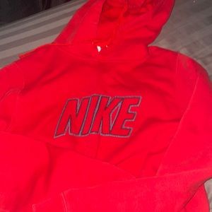 red vintage nike hoodie